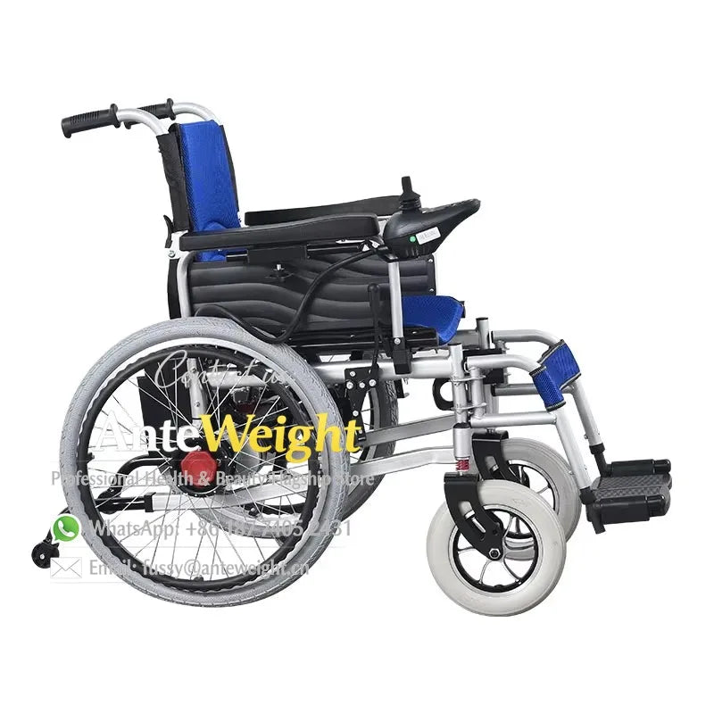 Foldable Lightweight Electric Wheelchair with Anti-Tilt Design