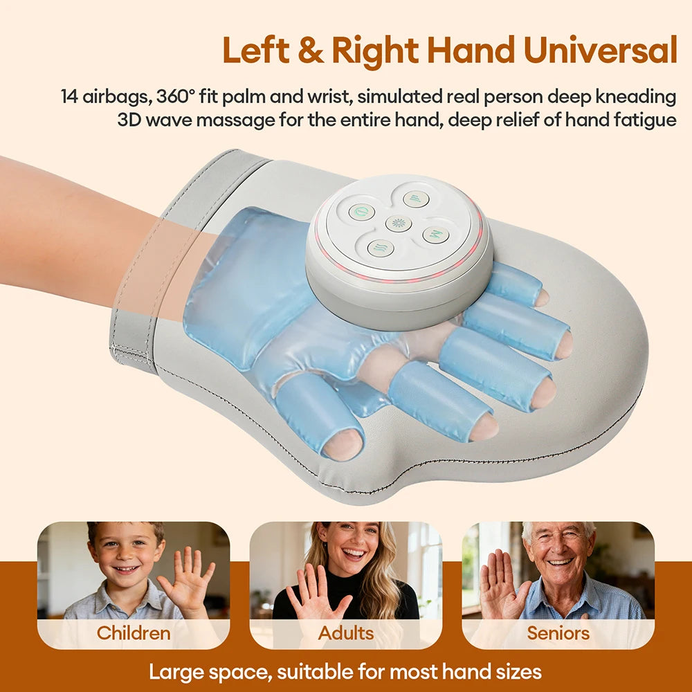 Hand Massager Glove with Air-Pressure Kneading