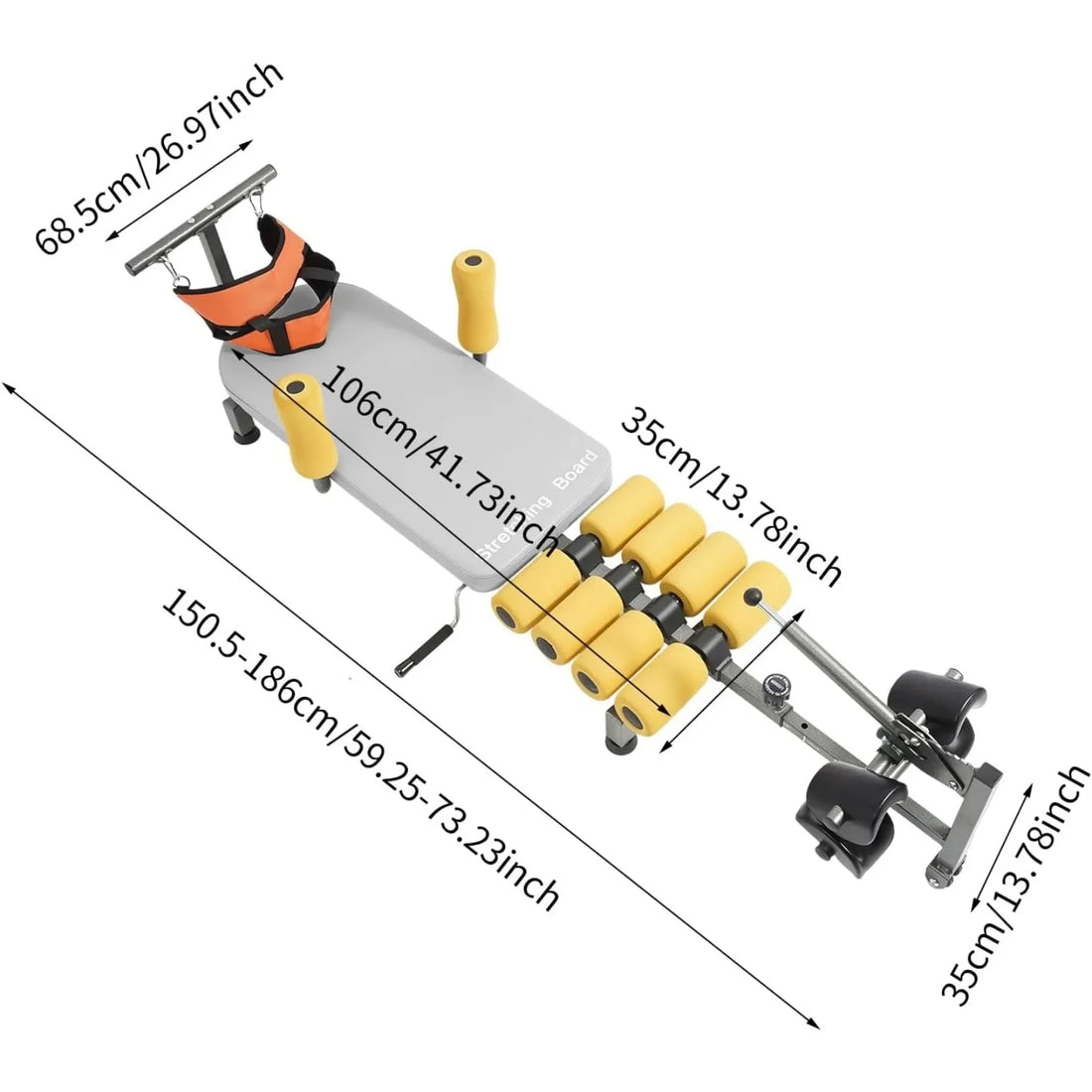 Adjustable Back Stretcher for Cervical and Lumbar Traction