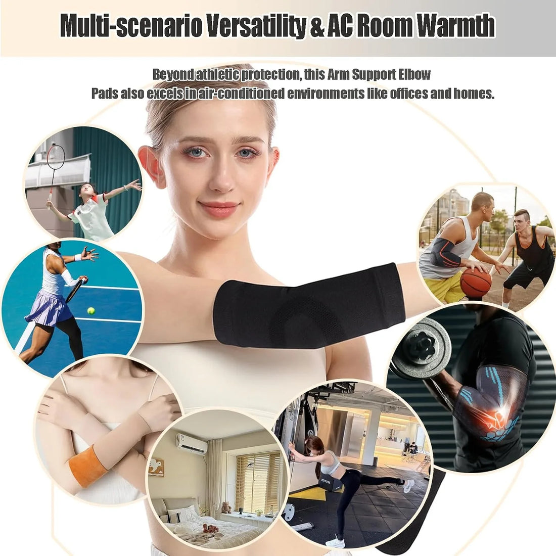 Compression Elbow Brace Sleeve for Sports Support