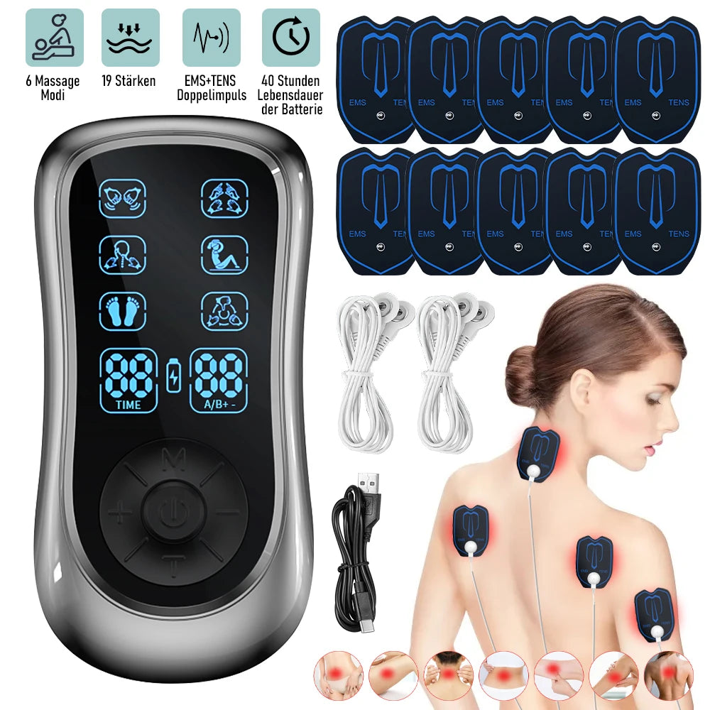 Dual-Channel TENS EMS Muscle Stimulator