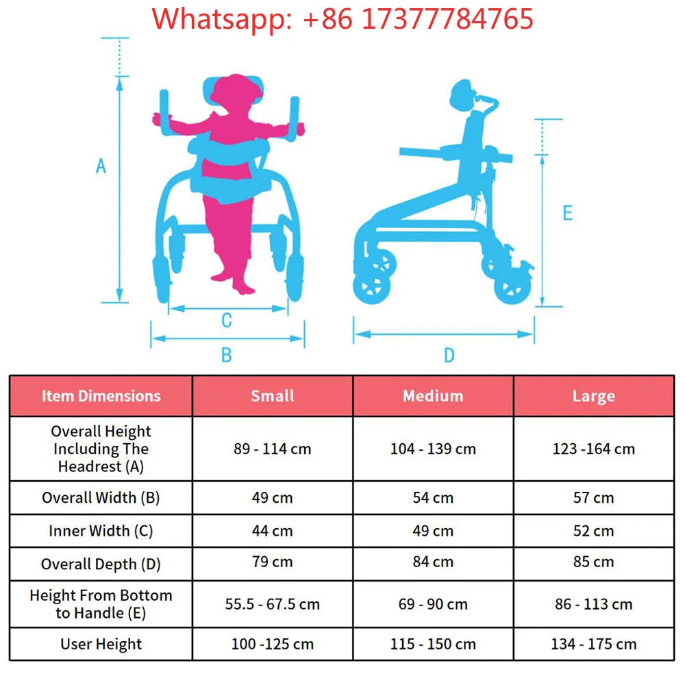 Adjustable Pediatric Gait Trainer for Children