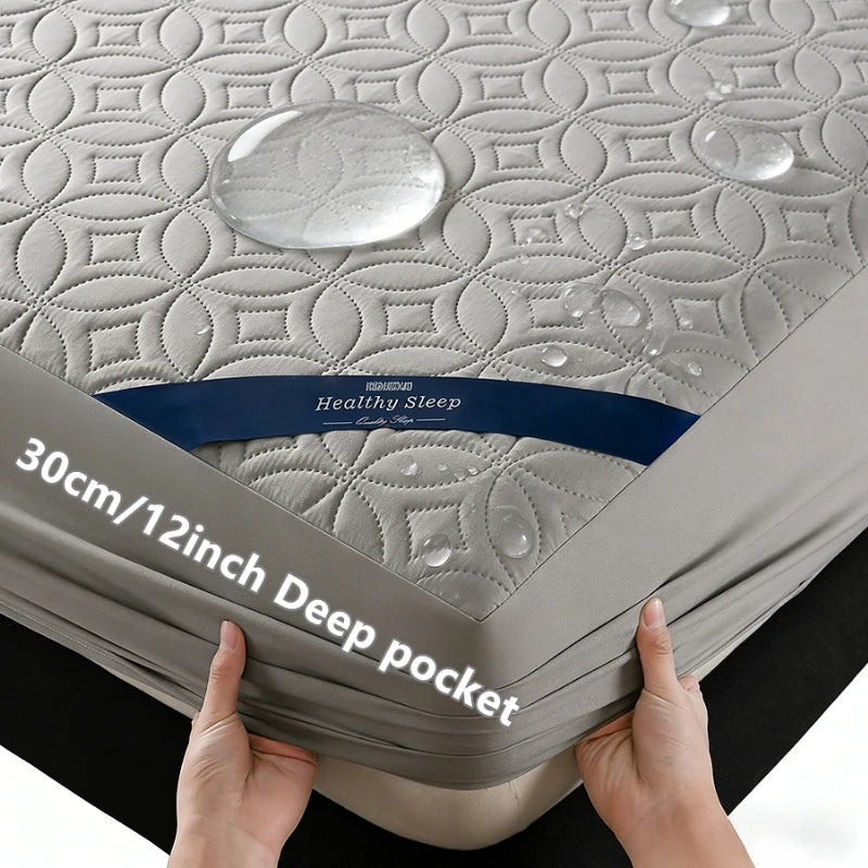 Waterproof Quilted Mattress Protector, 30 cm Deep Pocket