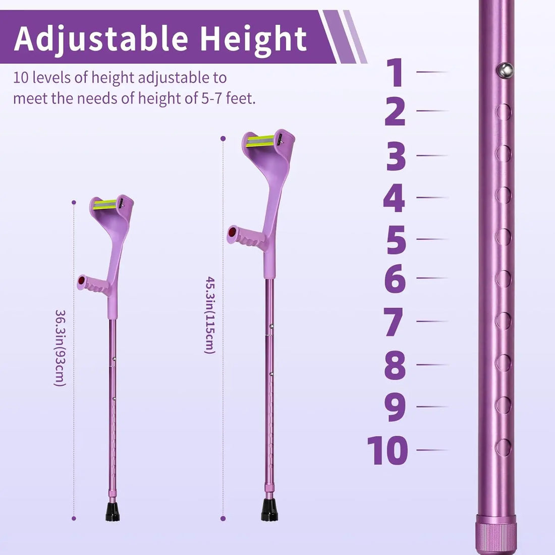 Lightweight Folding Forearm Crutch for Adults