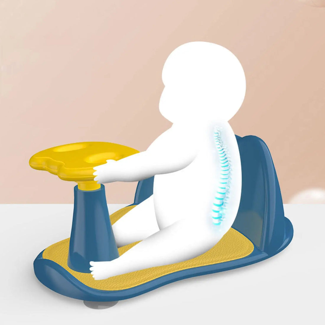 Infant Bath Seat with Soft Sponge Backrest