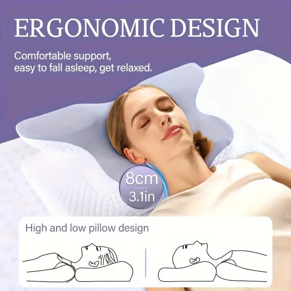 Butterfly-Shaped Memory Foam Neck Pillow