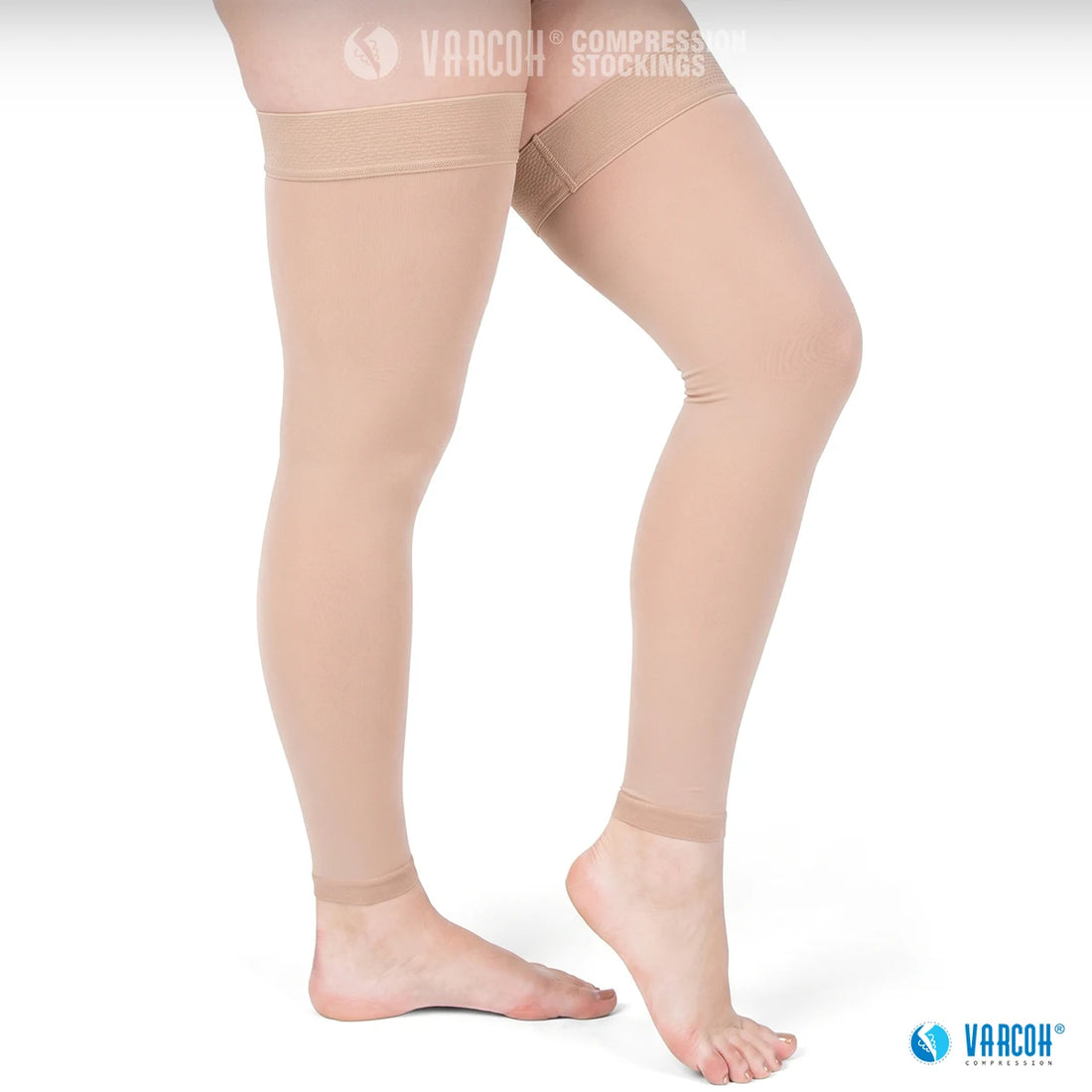 Footless Thigh-High Compression Stockings, 20–30 mmHg