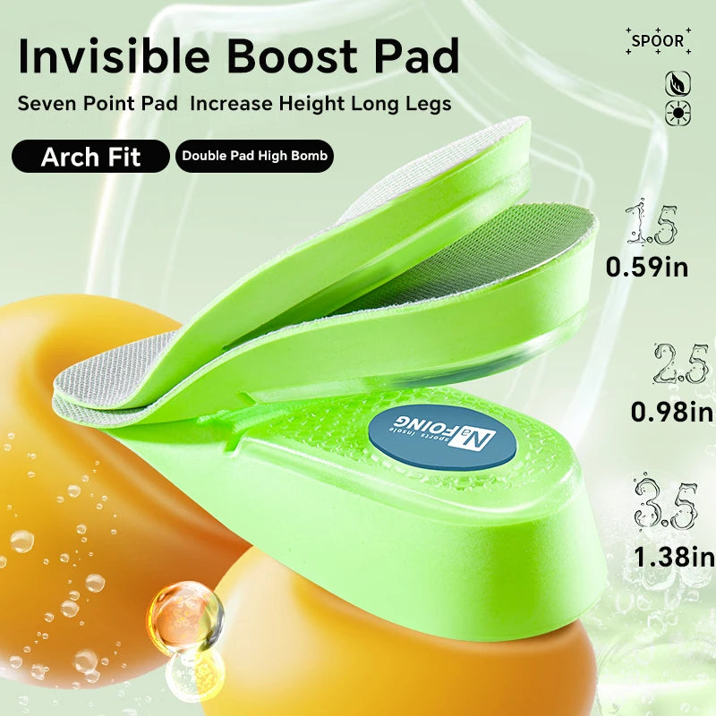 Polyurethane Heel Lift Insoles with Arch Support