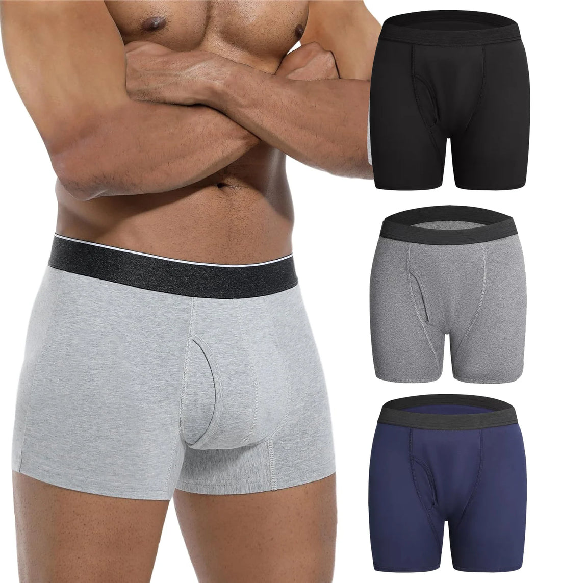 Men's Washable Incontinence Boxer Briefs