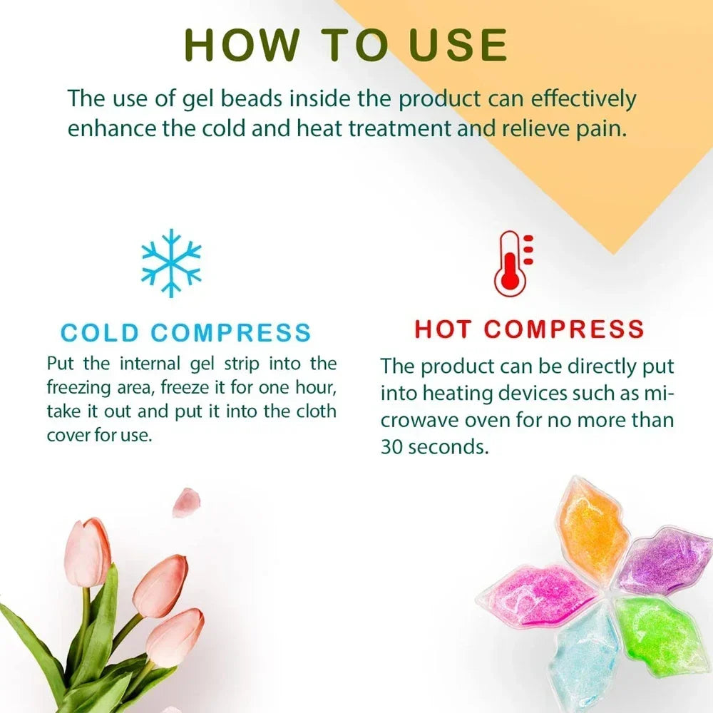 Reusable Lip Gel Cold Packs, 6-Piece Set