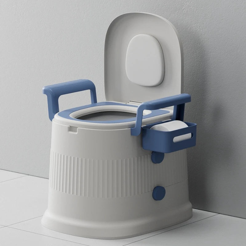 Portable Bedside Commode with Wheels and Urinal Bucket