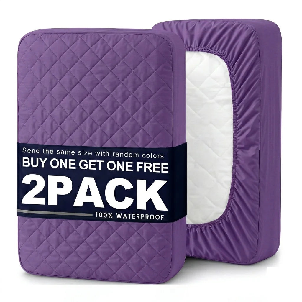 Quilted Waterproof Mattress Cover, 2 Pieces