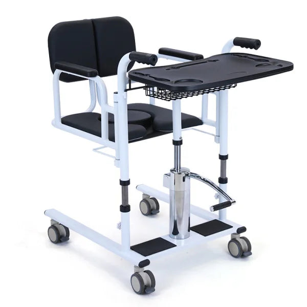Manual Hydraulic Transfer Chair with Toilet