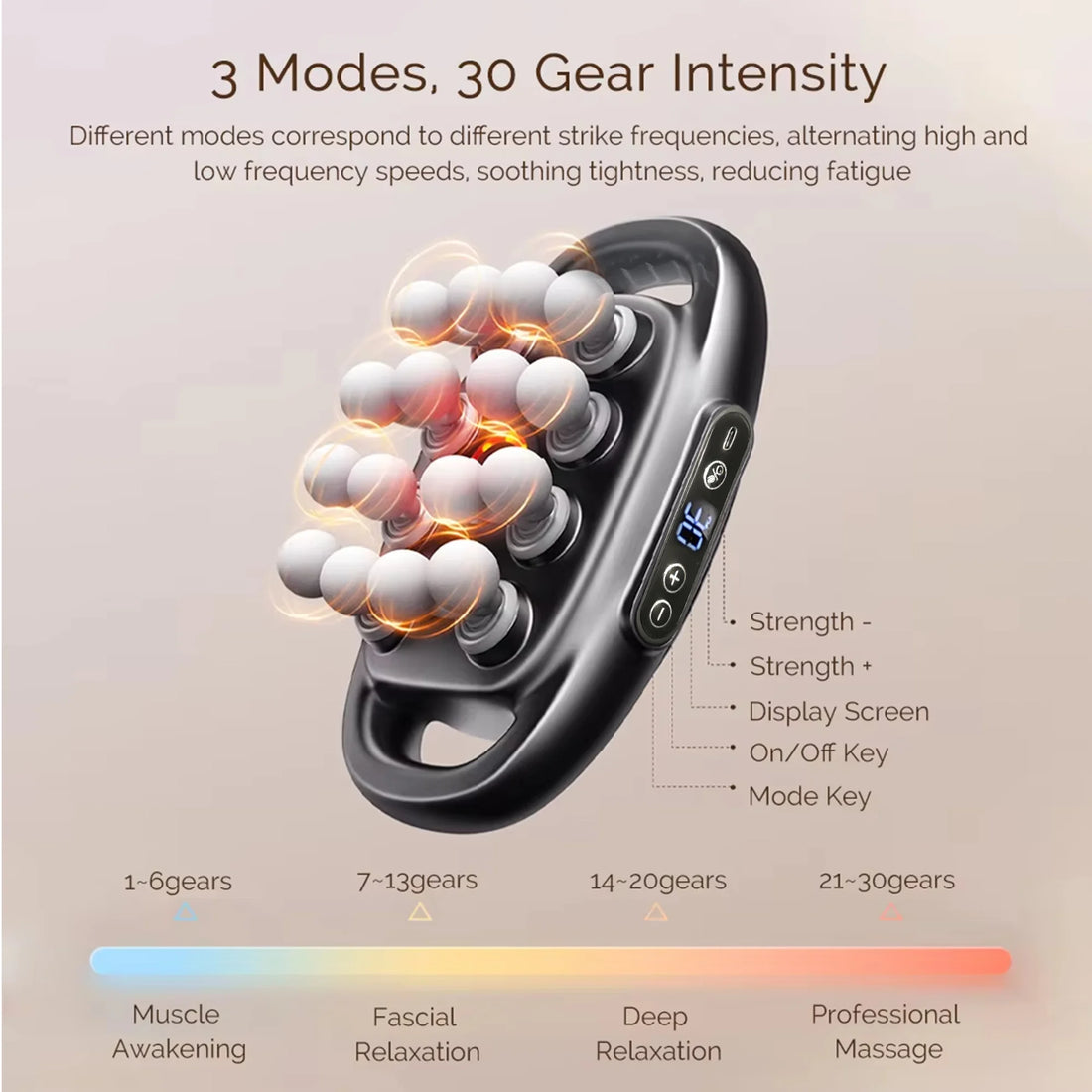Battery-Powered Massage Gun Set with 16 Heads