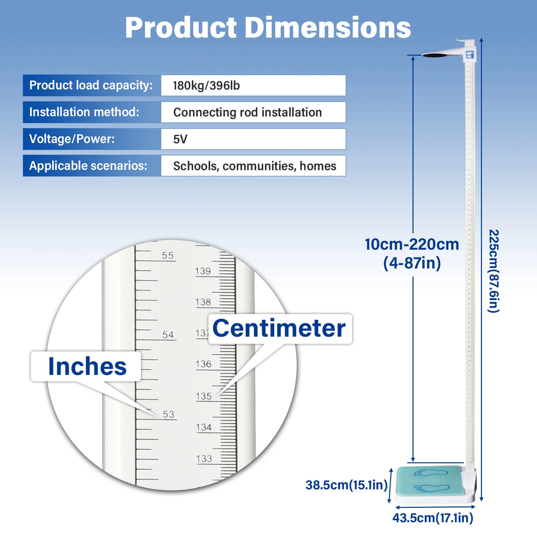 Digital Physician Scale with Height Rod