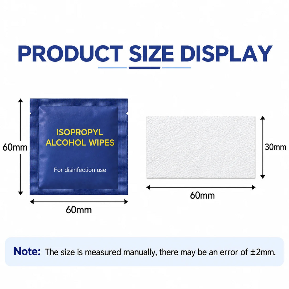 70% Isopropyl Alcohol Prep Pads, 100 Count