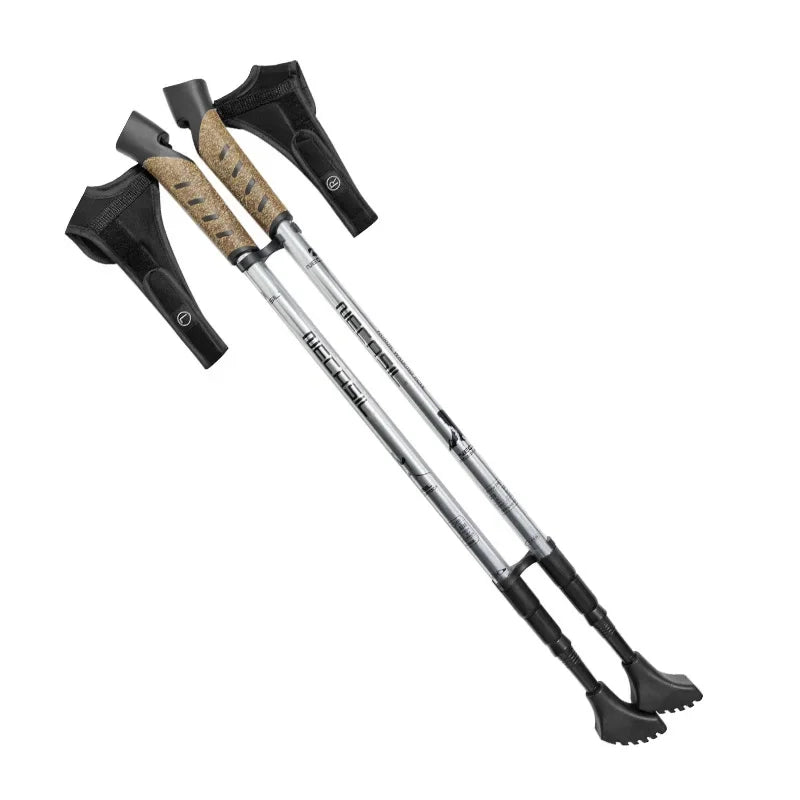 2 részes teleszkópos nordic walking bot, 7075-ös alumínium, 66–135 cm