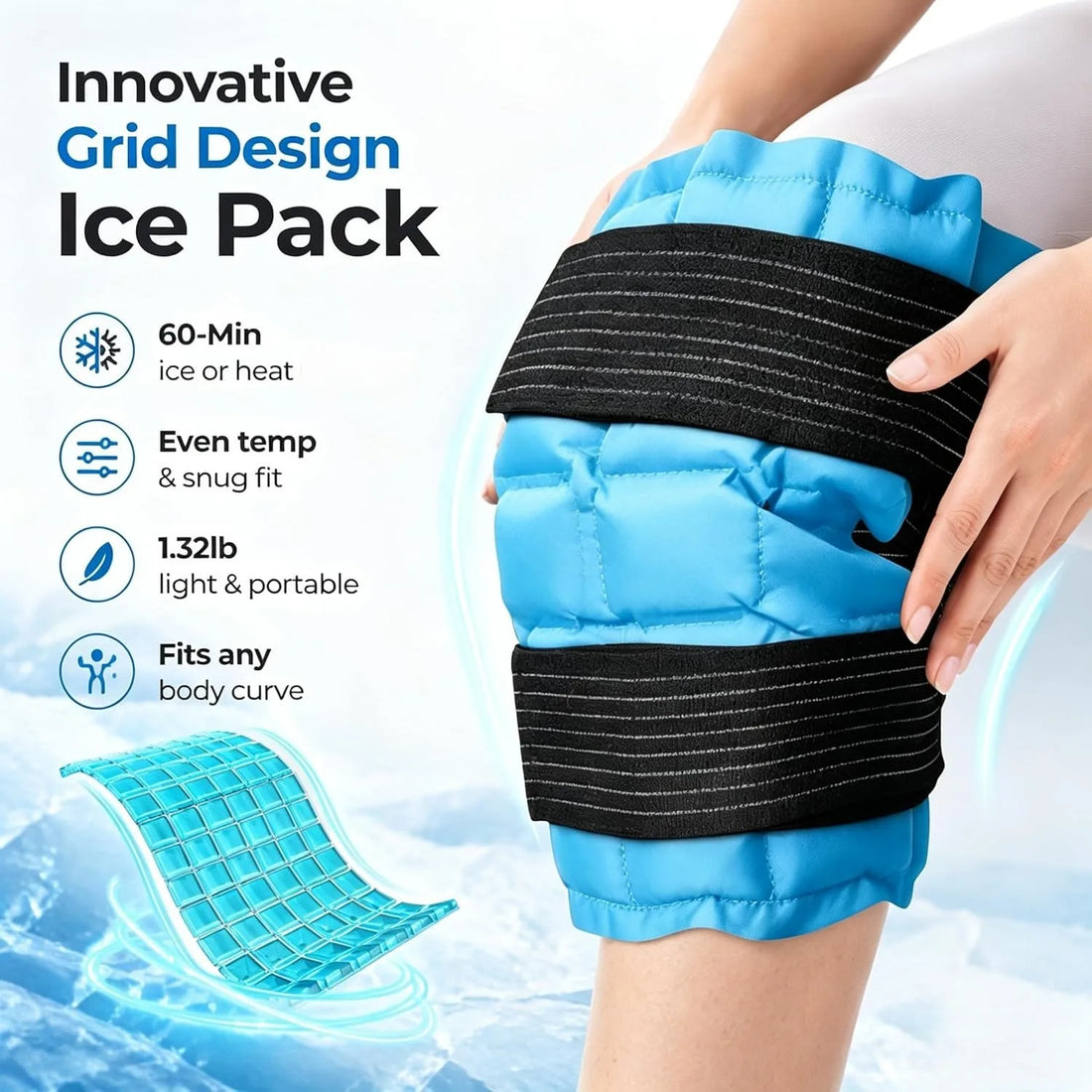 Reusable Hot and Cold Knee Therapy Wrap