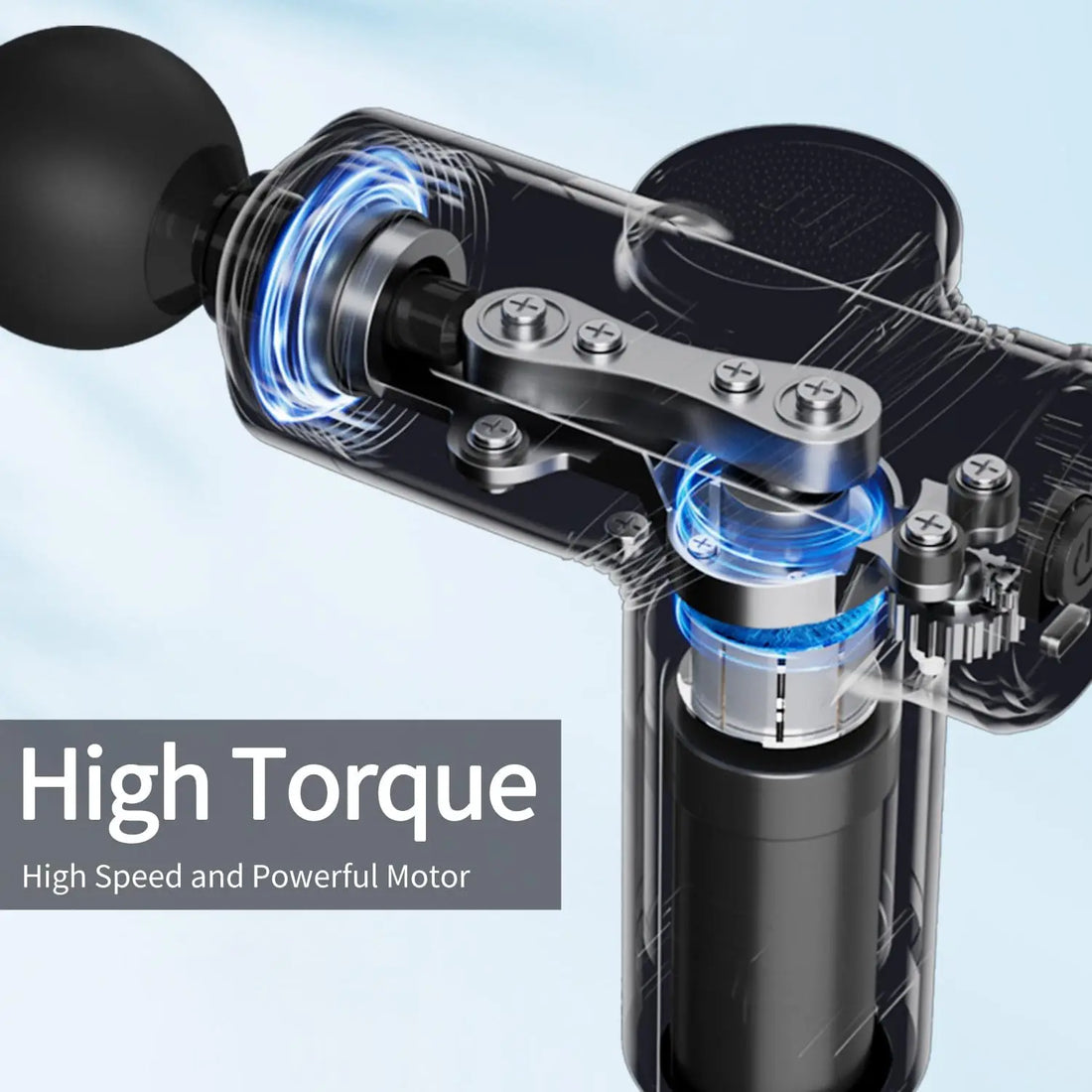Portable Mini Massage Gun with 4 Interchangeable Heads