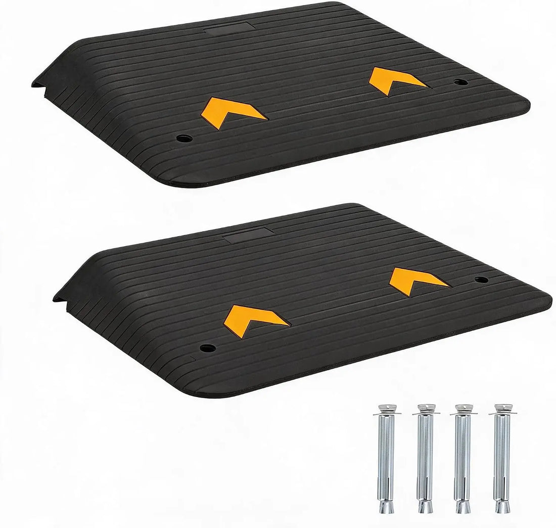 4-Inch Rubber Threshold Ramps, 2-Pack