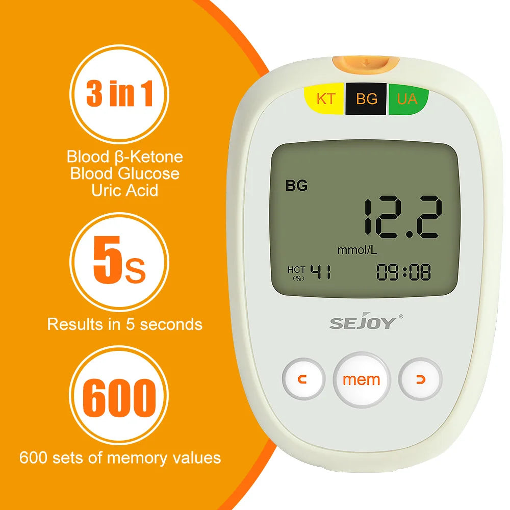 Blood Ketone Monitoring Starter Kit with Meter, 50 Strips, 50 Lancets