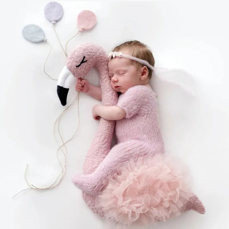 Pink Flamingo Newborn Photography Prop