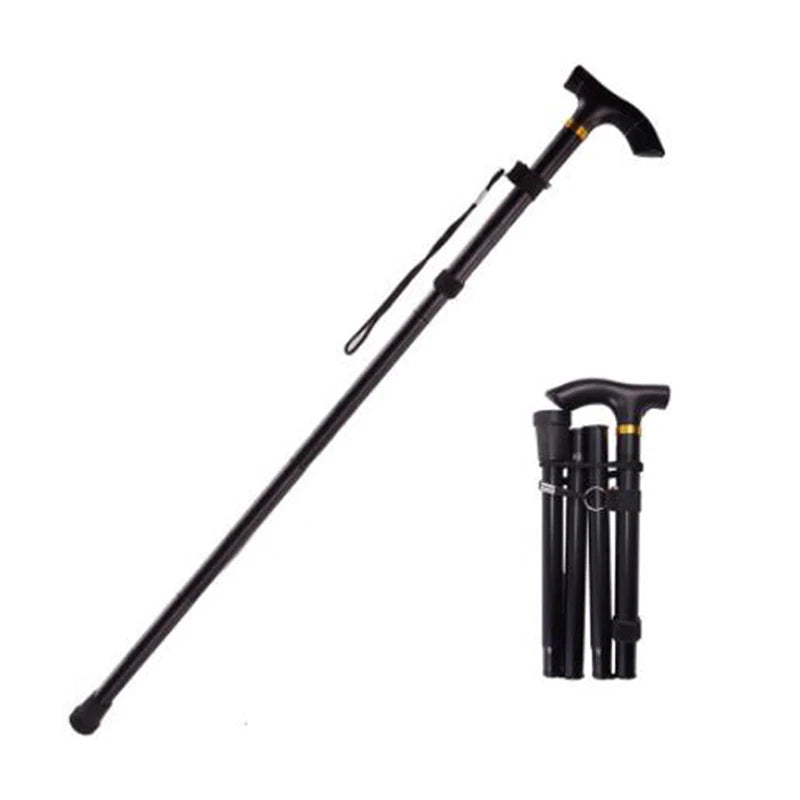 Folding Telescopic Walking Stick with Rubber Tip