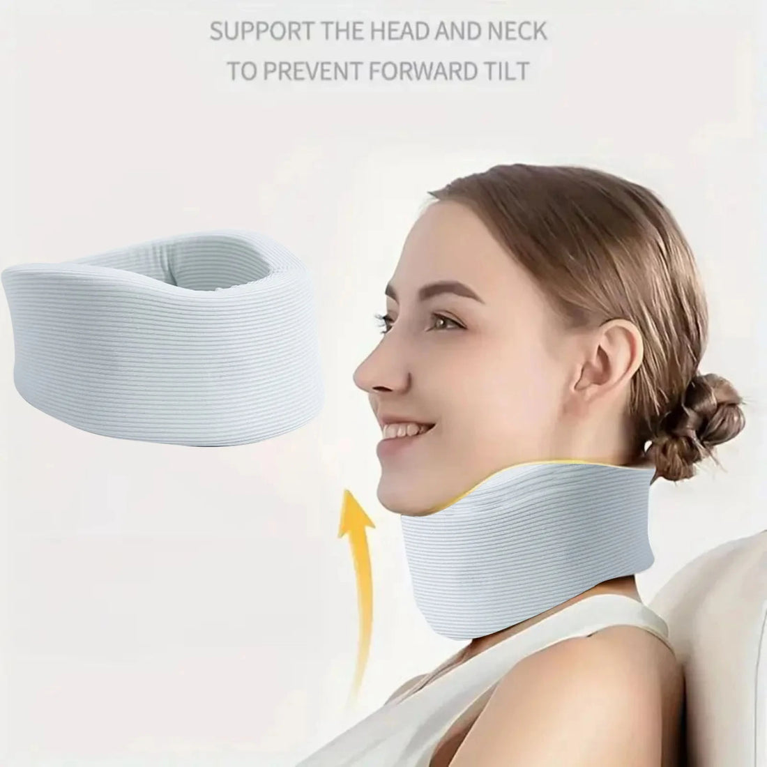 Adjustable Breathable Neck Brace for Sleep Support