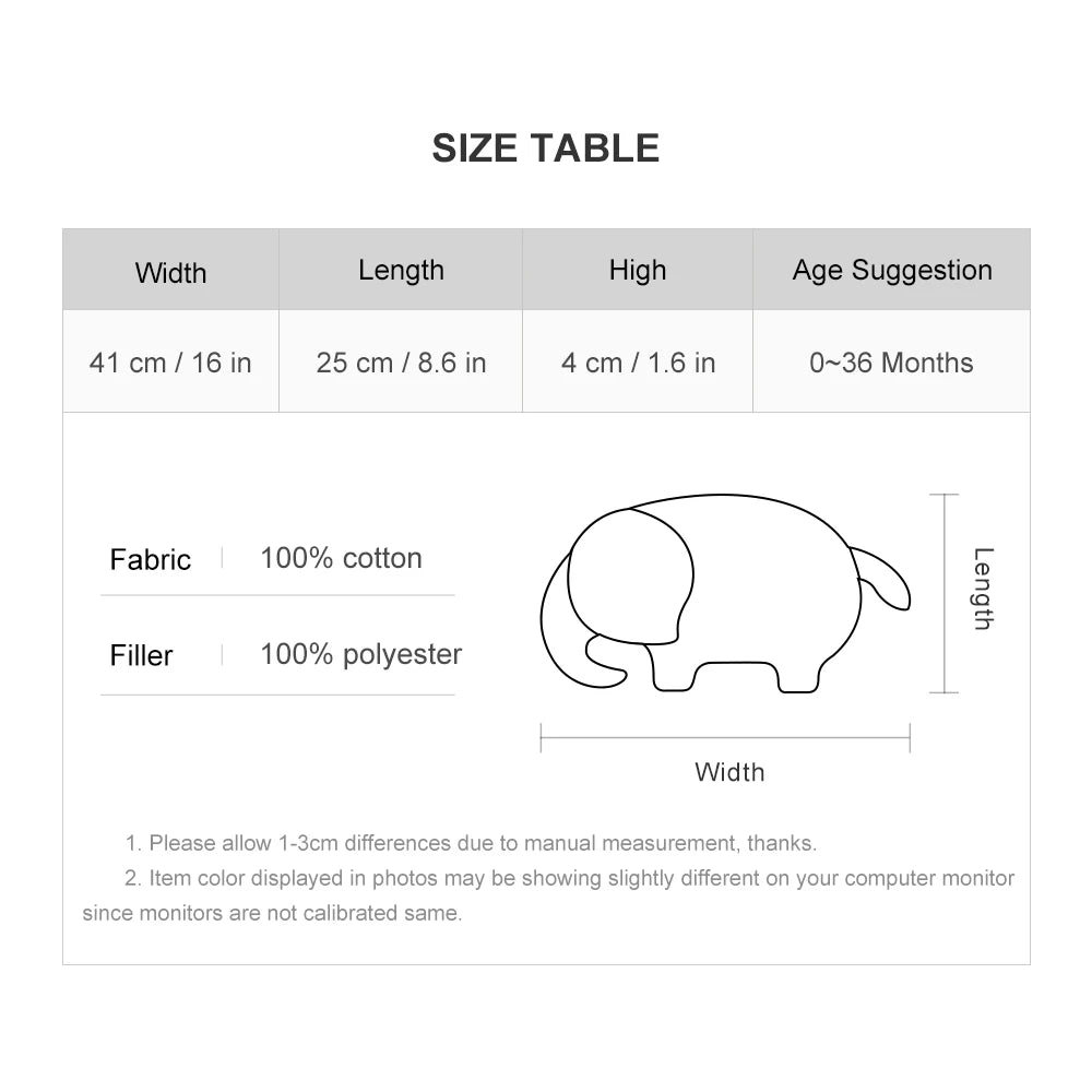 U-Shaped Elephant Baby Pillow