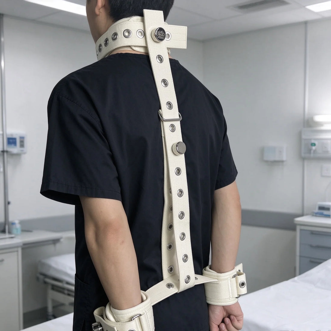 Wrist and Neck Restraint Set with Magnetic Lock