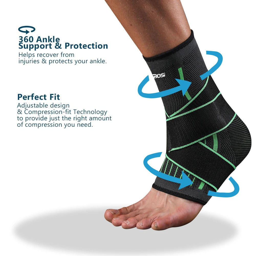 Adjustable Elastic Ankle Brace with Arch Support