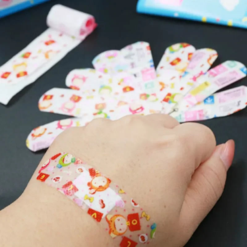 Kids’ Cartoon Adhesive Bandages, 100 Pack