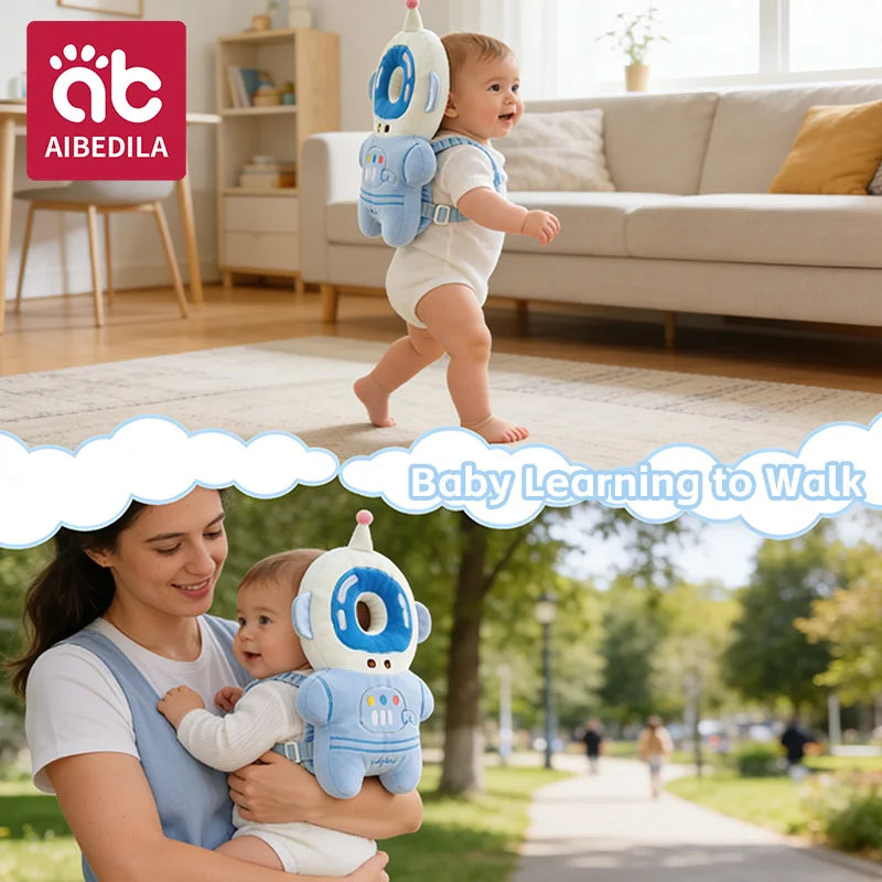 Cartoon Baby Head and Back Cushion