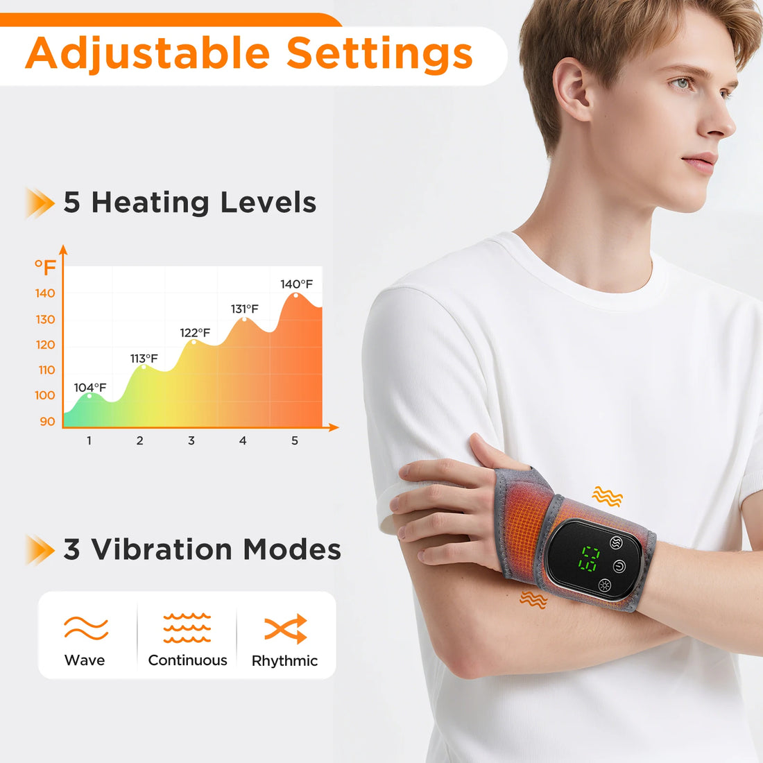 Electric Hand and Foot Massager with Heat and Vibration