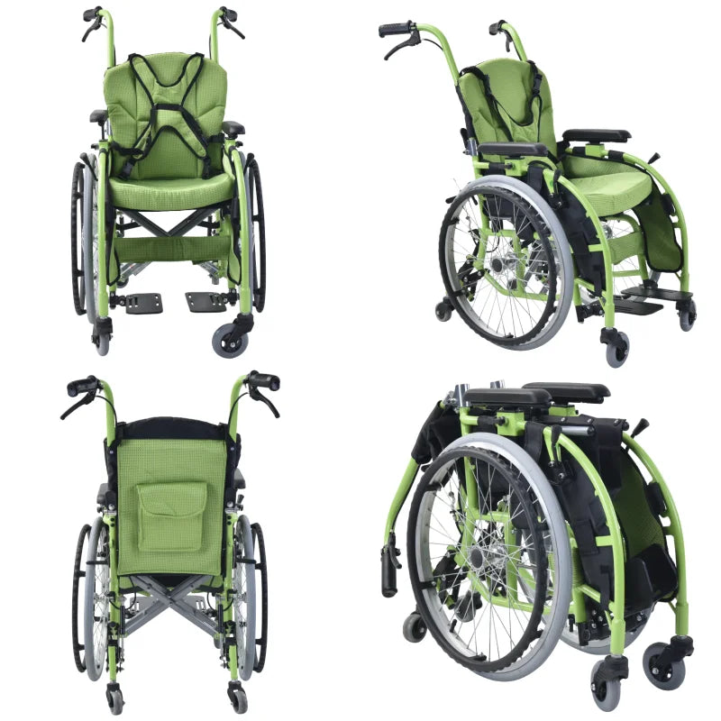Foldable Aluminium Alloy Manual Wheelchair for Children