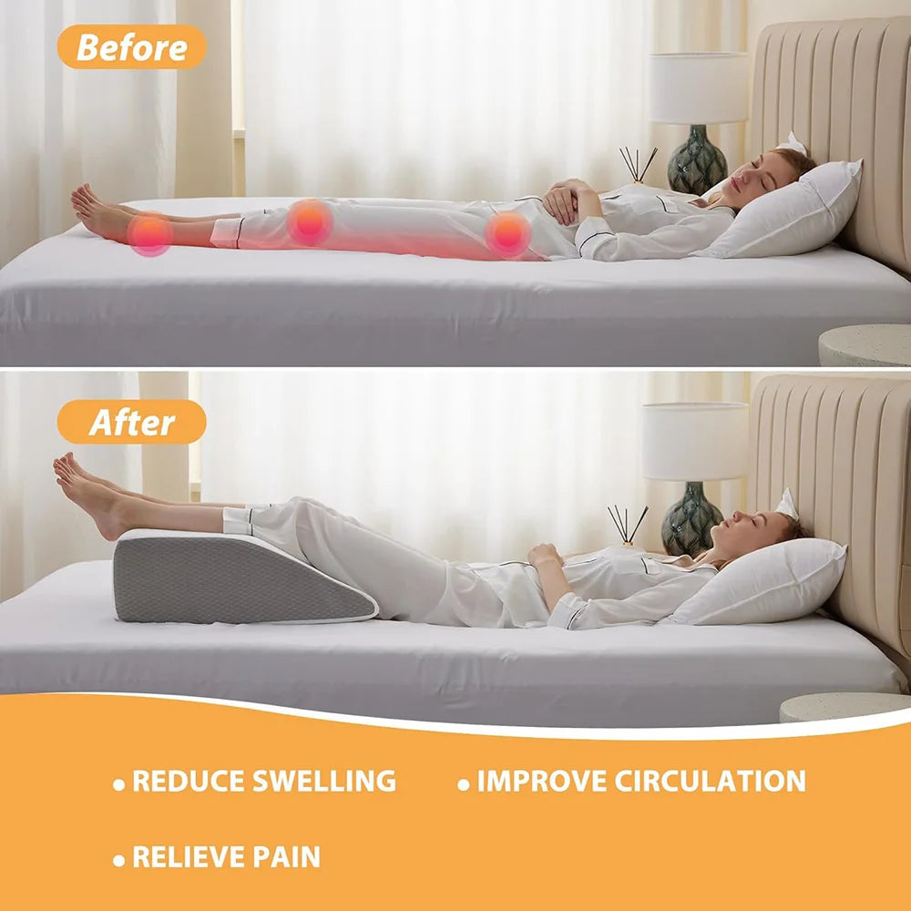 8-Inch Memory Foam Leg Wedge Pillow