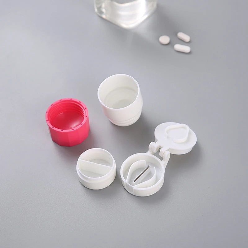 4-in-1 Pill Case with Splitter and Grinder