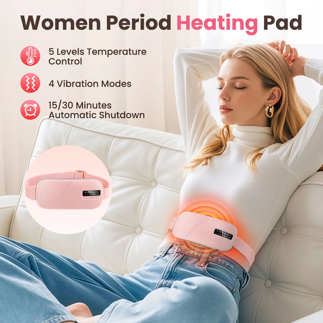 Waist Heating Belt with Vibration Massage