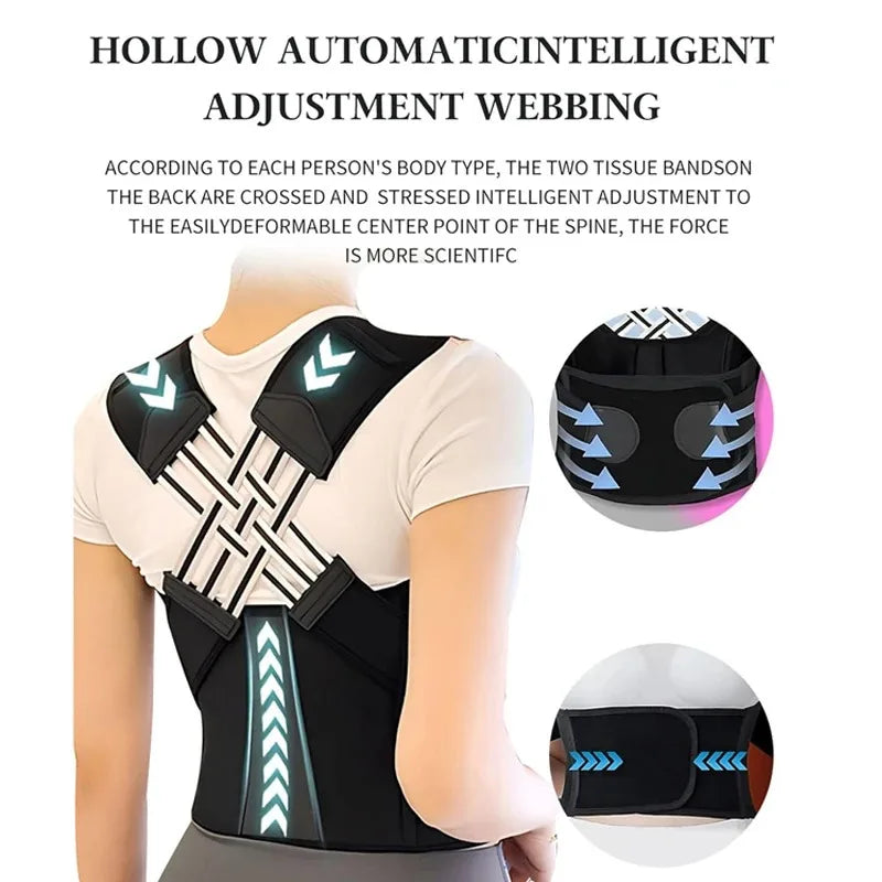 Breathable Back Posture Corrector with Shoulder Support
