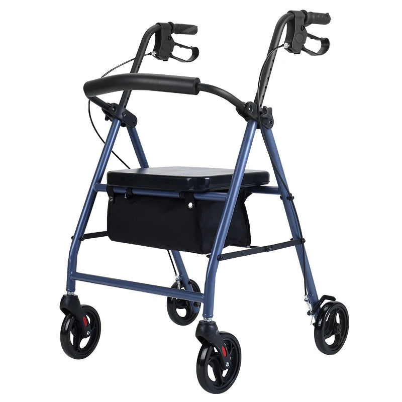 Folding Rollator Walker with Soft Seat
