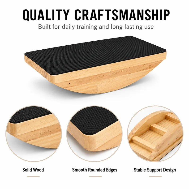 Walnut Anti-Slip Balance Board