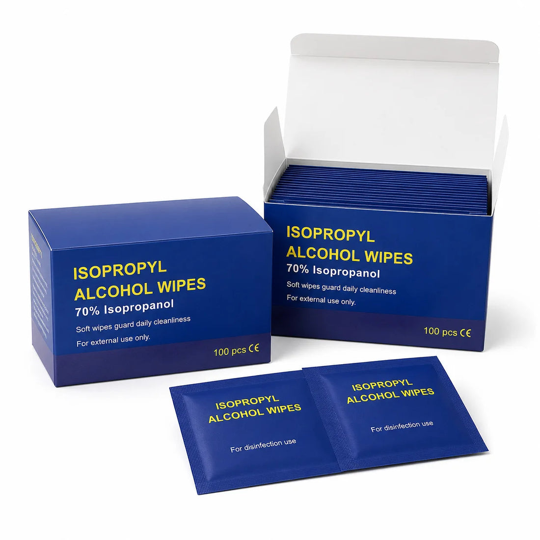 70% Isopropyl Alcohol Prep Pads, 100 Count