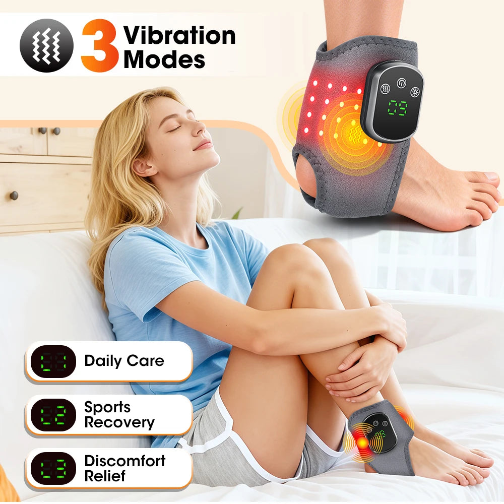 Cordless Heated Ankle Massager with Vibration