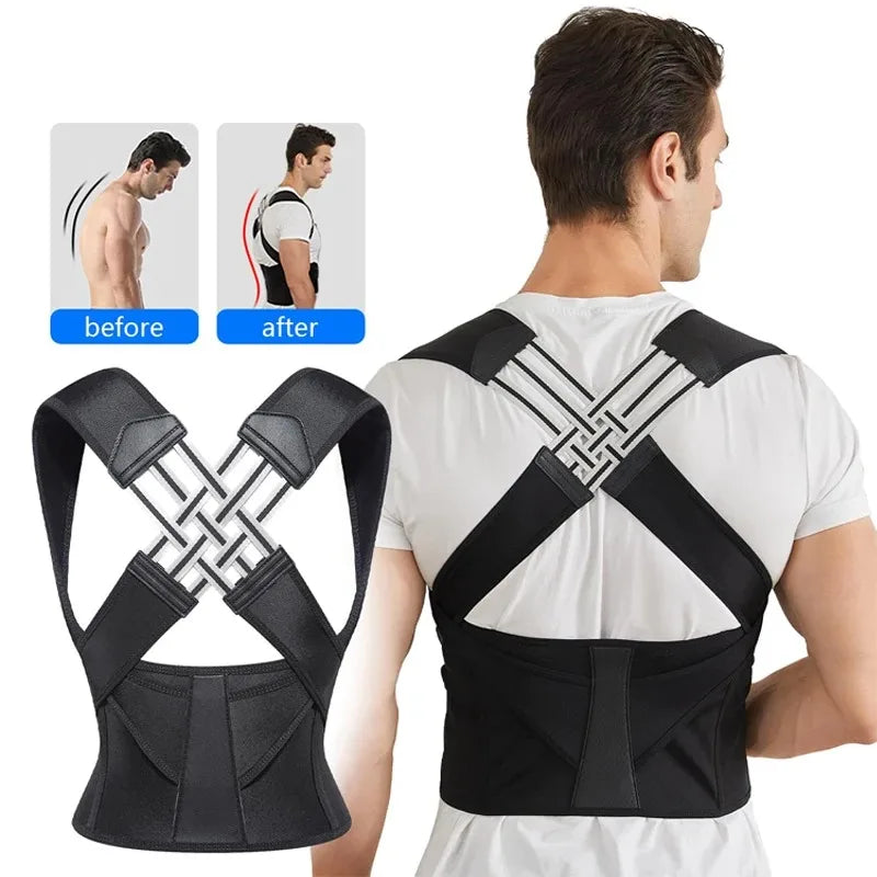 Breathable Back Posture Corrector with Shoulder Support