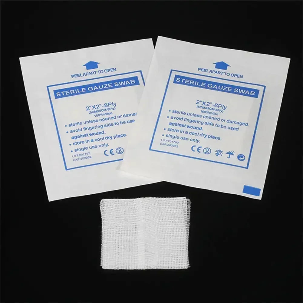 20-Piece 8-Layer Sterile Cotton Gauze Pads