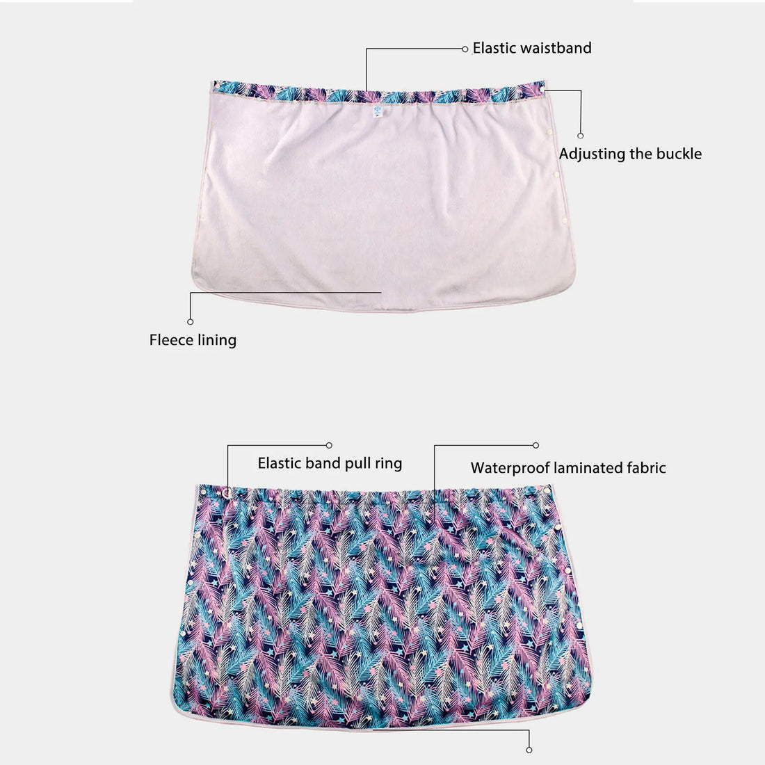 Mosható, vízhatlan felnőtt pelenkaszoknya, XXL–XXXL