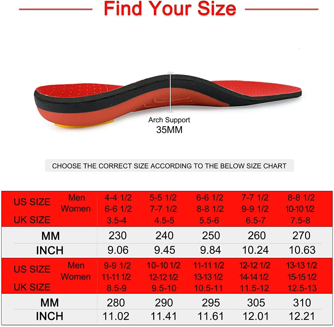Orthopedic Arch Support Insoles for Men and Women