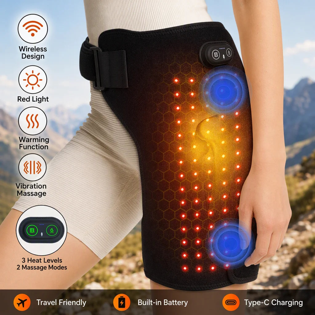 Cordless Heated Hip Support Wrap with Vibration