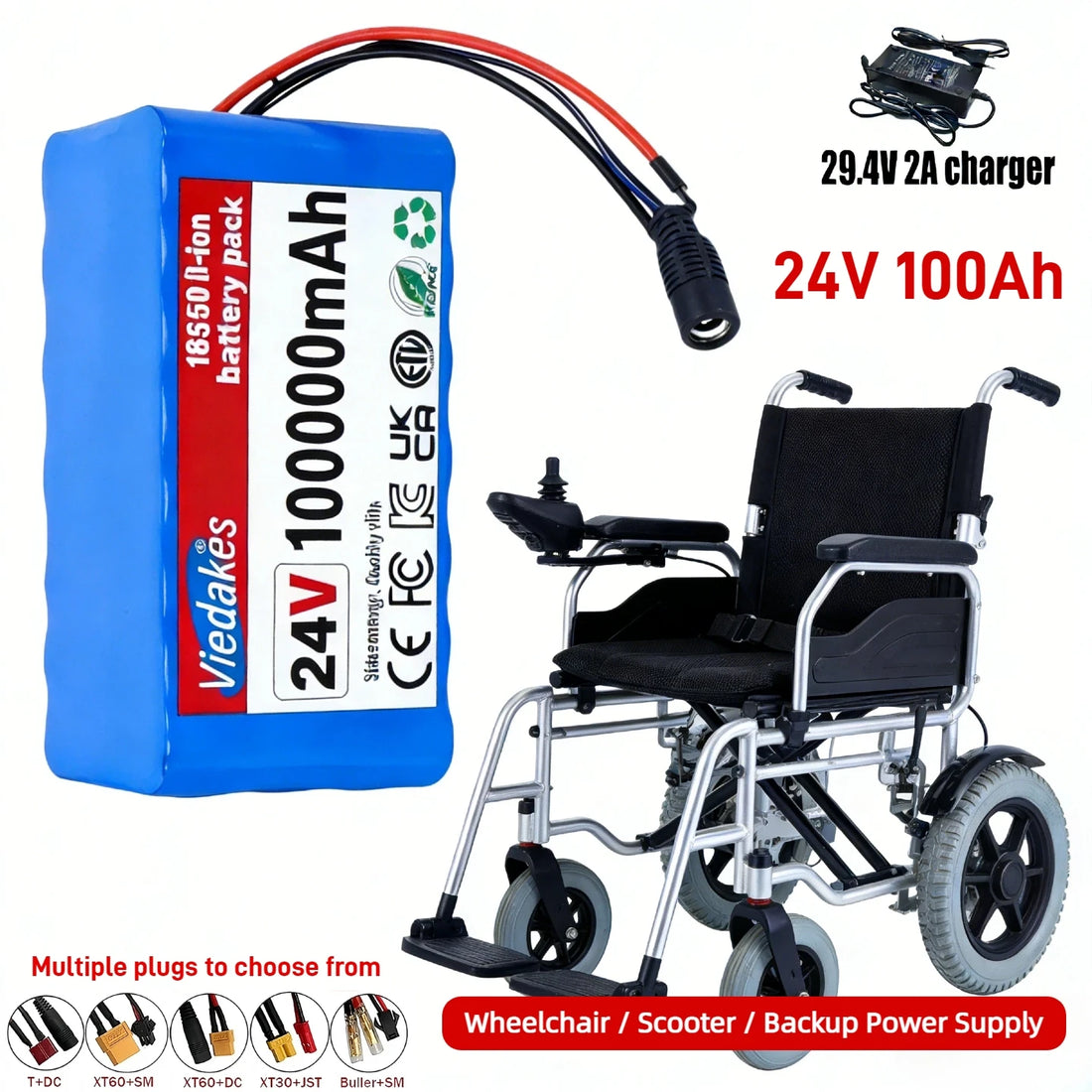 24V Lithium-Ion Battery Pack for Mobility Devices