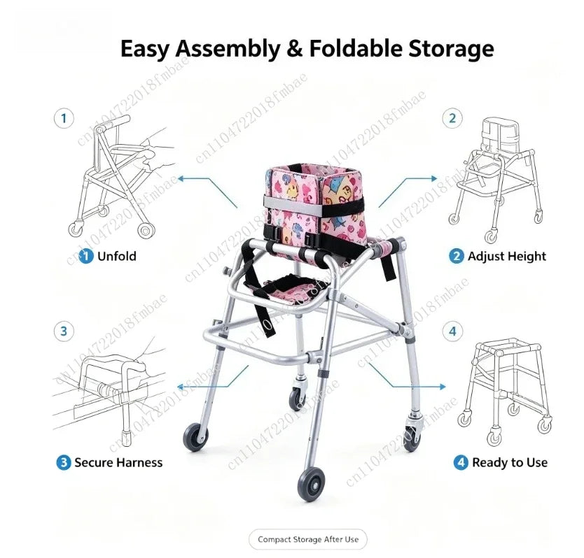 Children's Four-Wheeled Walker